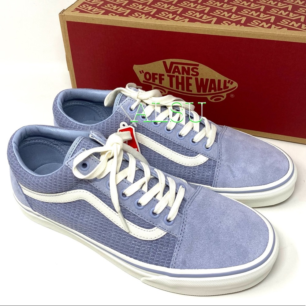 VANS Old Skool Suede Multi Woven Blue Grey Men’s - Picture 3 of 9